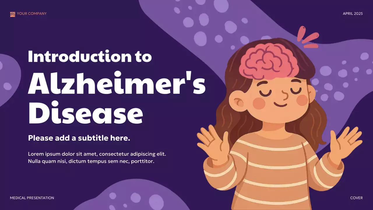 Purple Modern Medical Condition Awareness Presentation