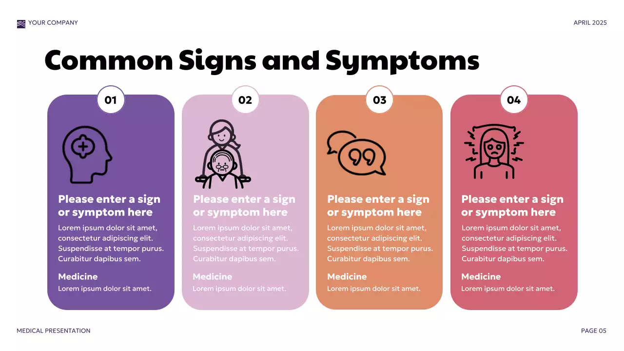 Purple Modern Medical Condition Awareness Presentation
