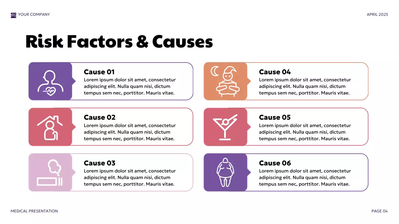 Purple Modern Medical Condition Awareness Presentation