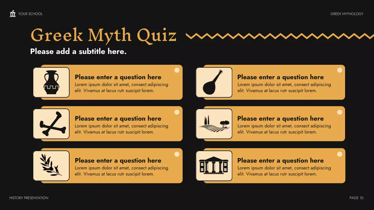 Beige Classic Mythology Class Presentation