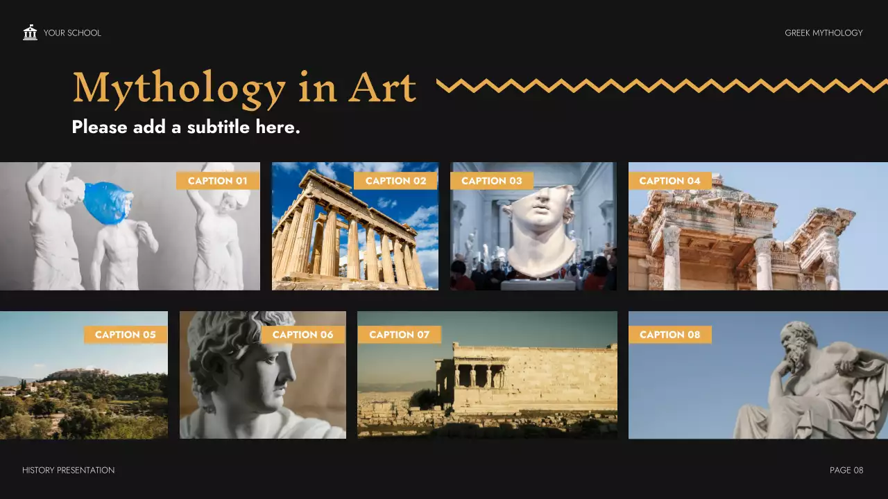 Beige Classic Mythology Class Presentation