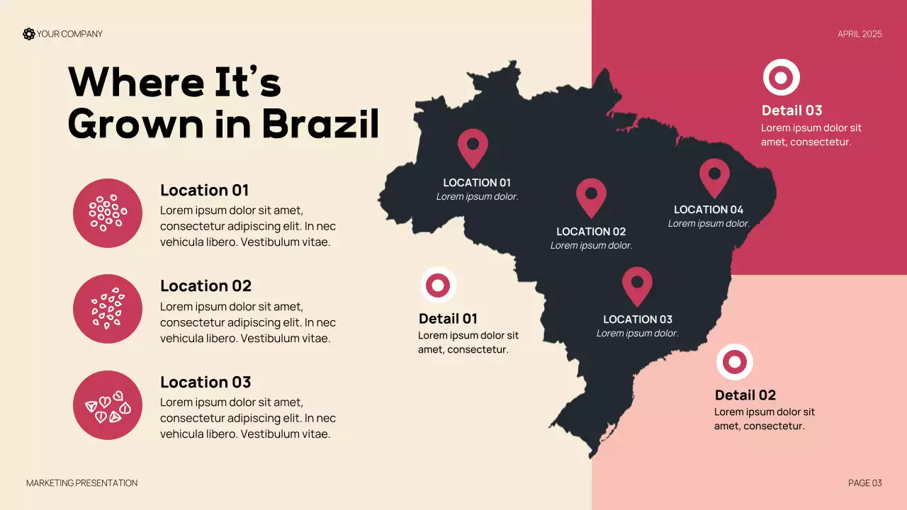 Red Modern Organic Strawberry Produce Presentation