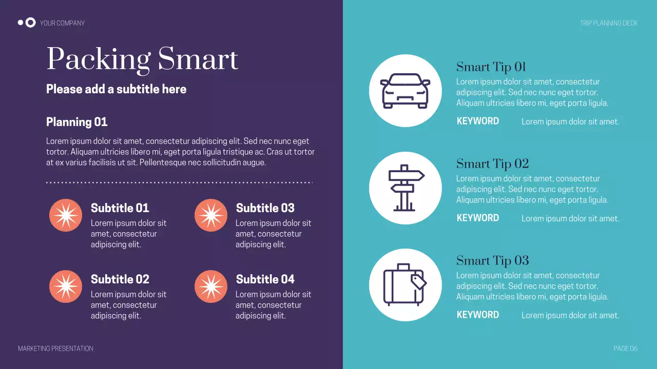 Purple Modern Travel Presentation