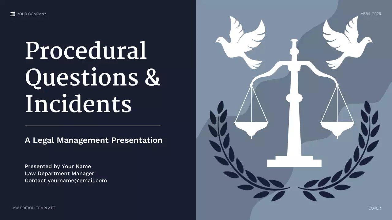 Navy Professional Legal Presentation