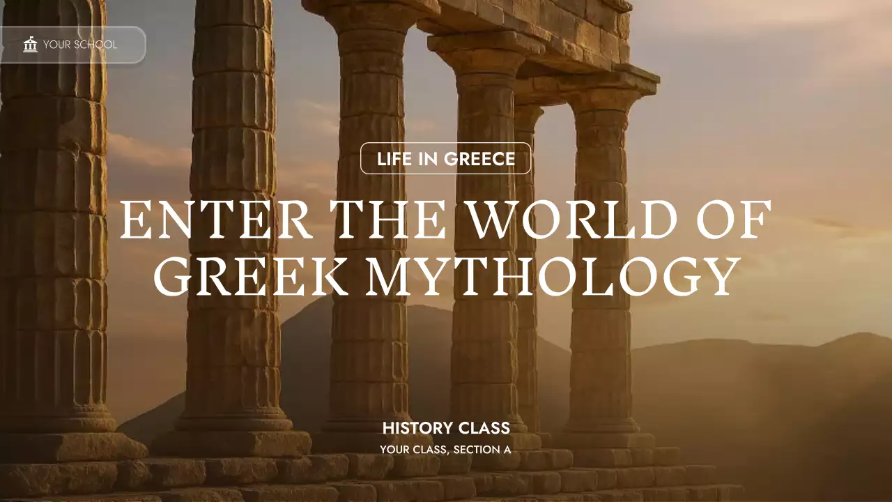 Beige Classic Mythology Class Presentation