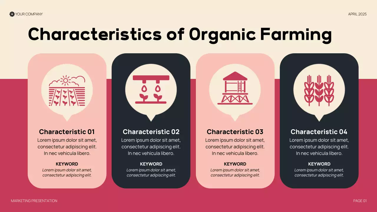 Red Modern Organic Strawberry Produce Presentation