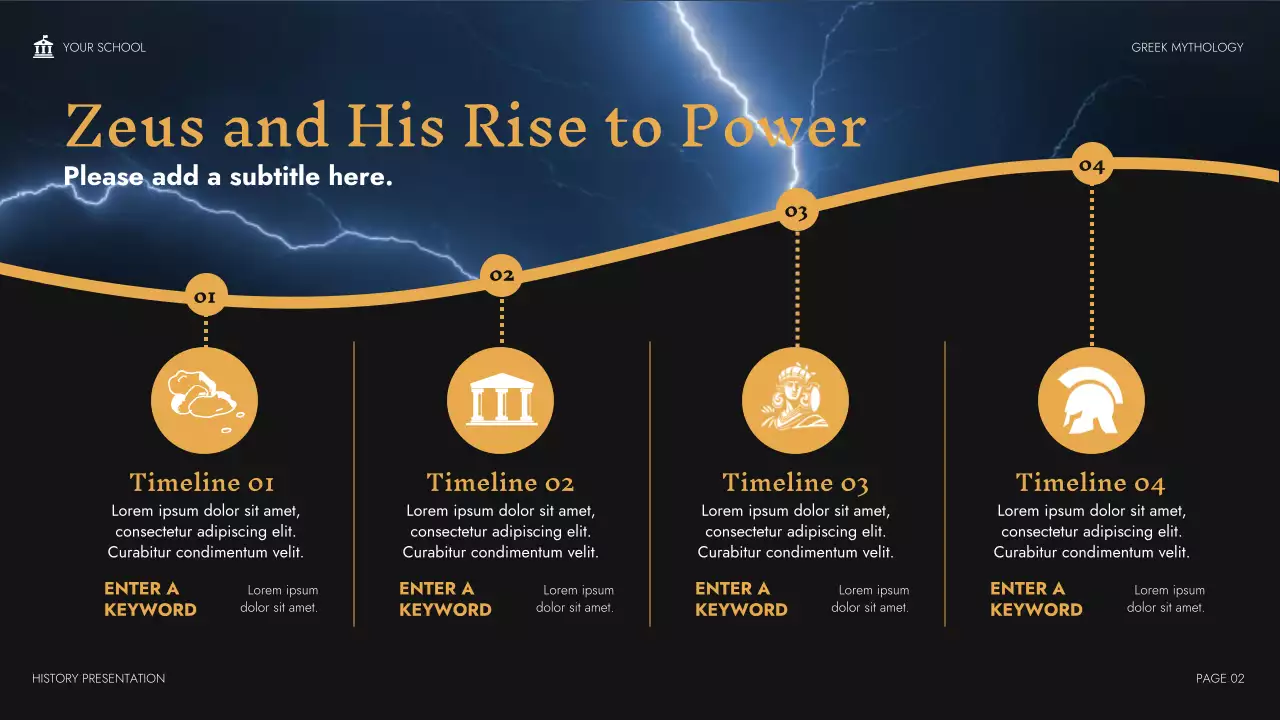 Beige Classic Mythology Class Presentation