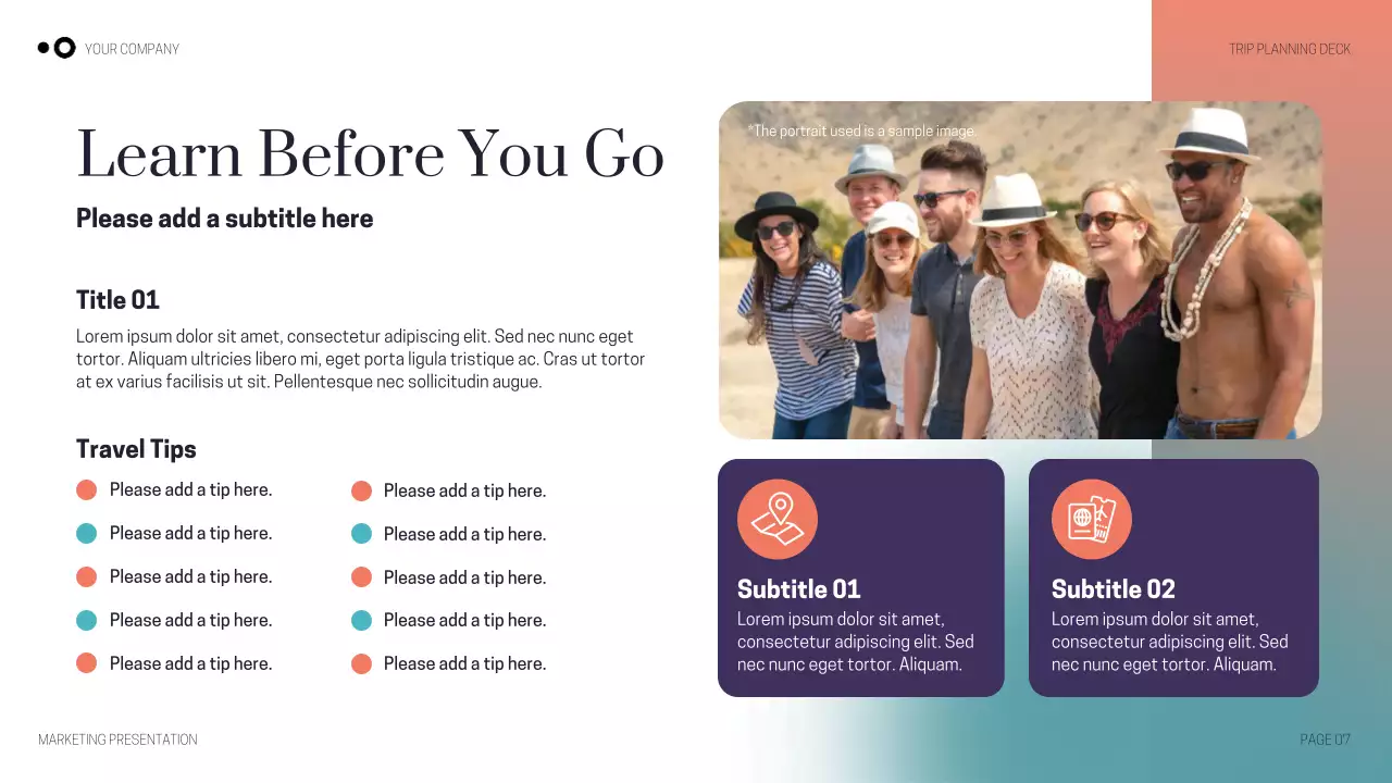 Purple Modern Travel Presentation