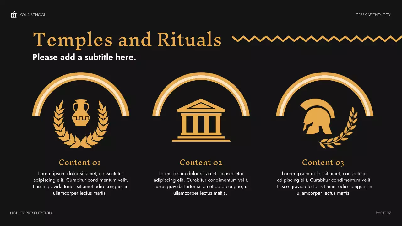 Beige Classic Mythology Class Presentation