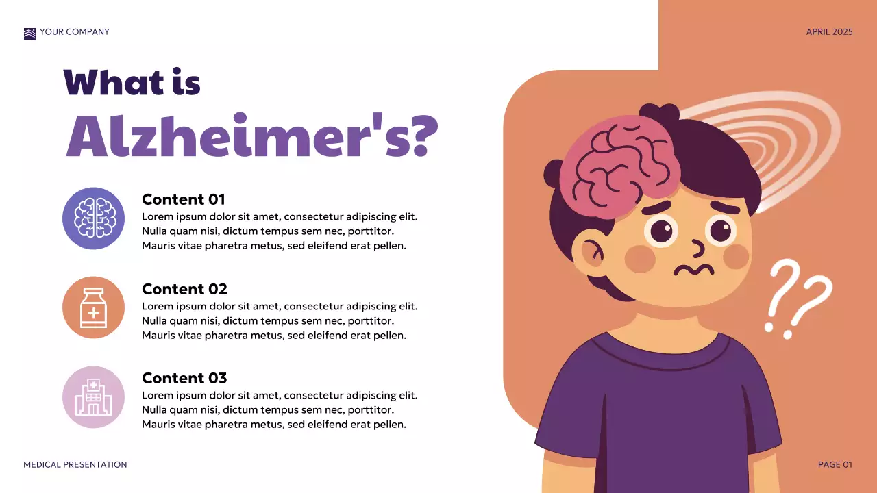 Purple Modern Medical Condition Awareness Presentation