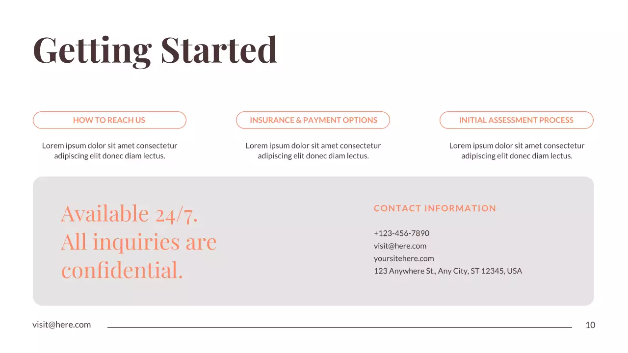 Orange Minimal Substance Abuse Recovery Presentation