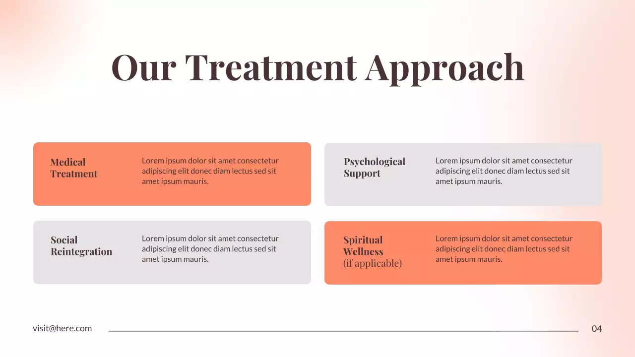 Orange Minimal Substance Abuse Recovery Presentation