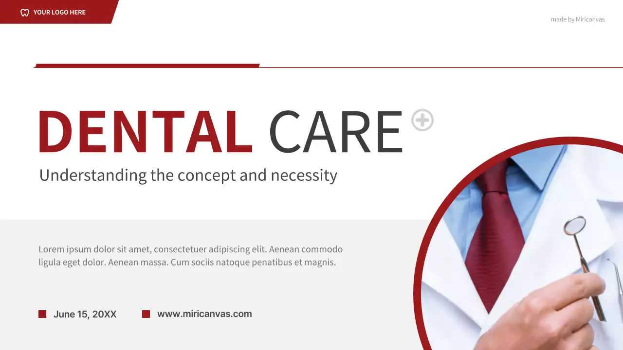 Red Professional Dental Guide Presentation