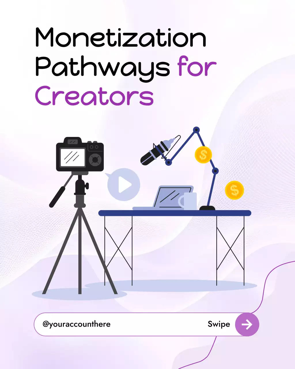 Purple Modern Creator Guide Instagram Post