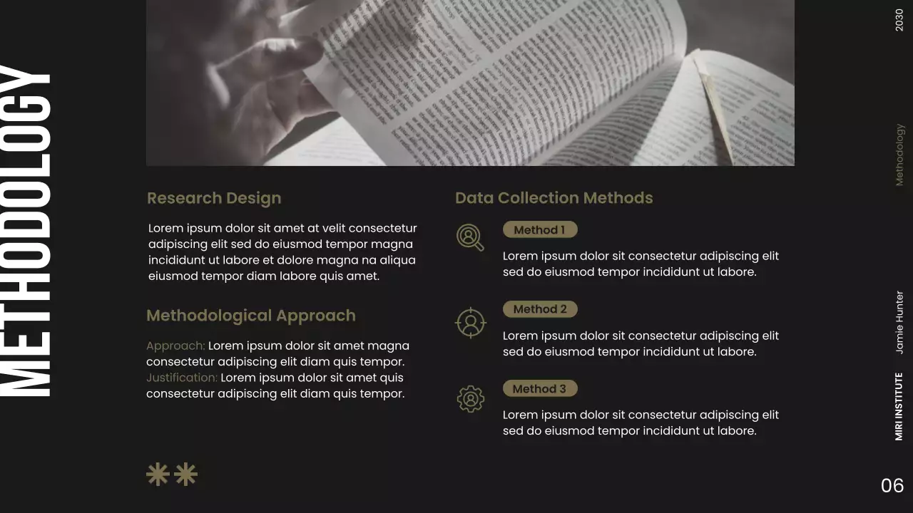 Modern Dark Research Proposal Presentation