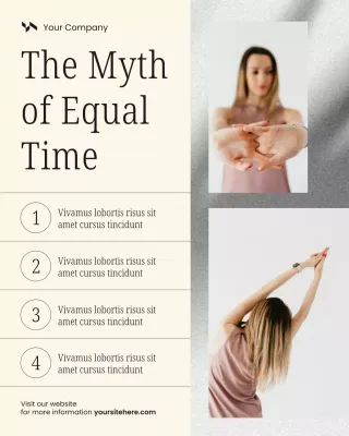 Beige and Brown Minimalist Work-Life Wellness Instagram Post