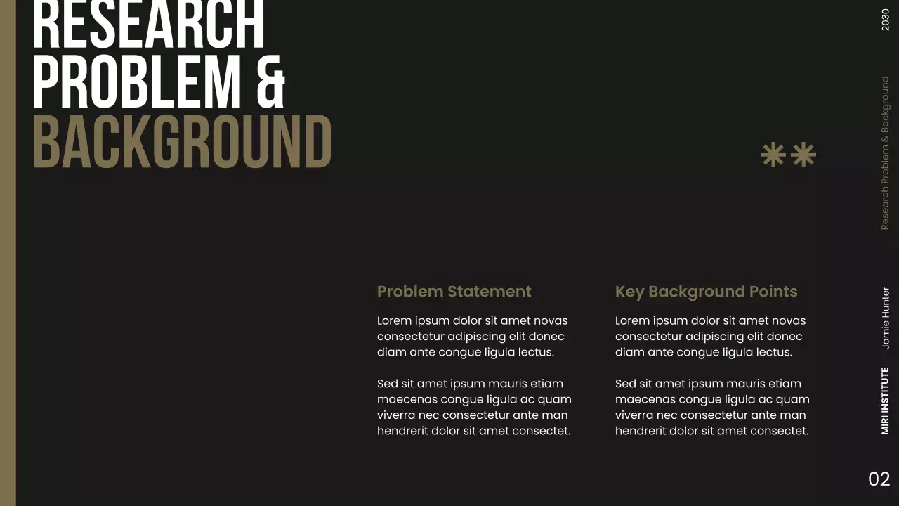 Modern Dark Research Proposal Presentation