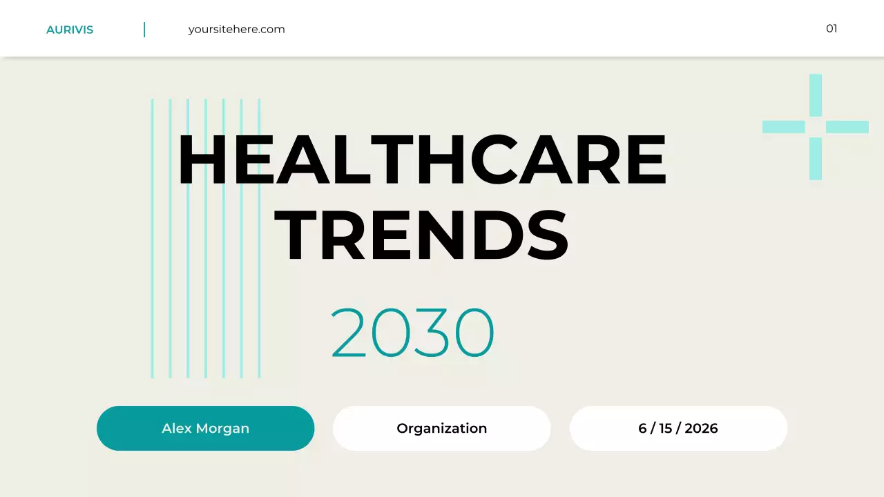 Beige and Teal Healthcare Trends Report Presentation