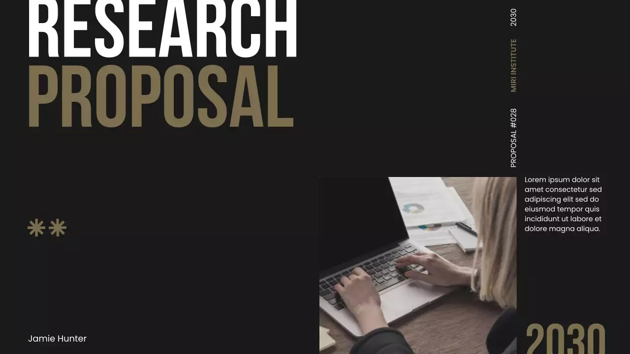 Modern Dark Research Proposal Presentation