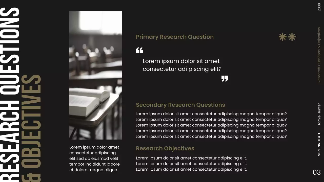 Modern Dark Research Proposal Presentation