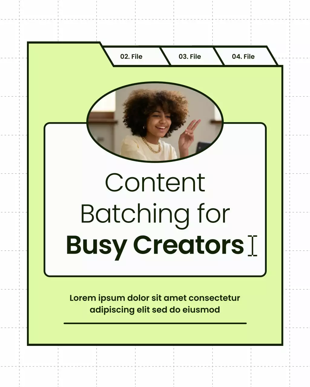 Green and White Modern Content Creations Tips Instagram Post