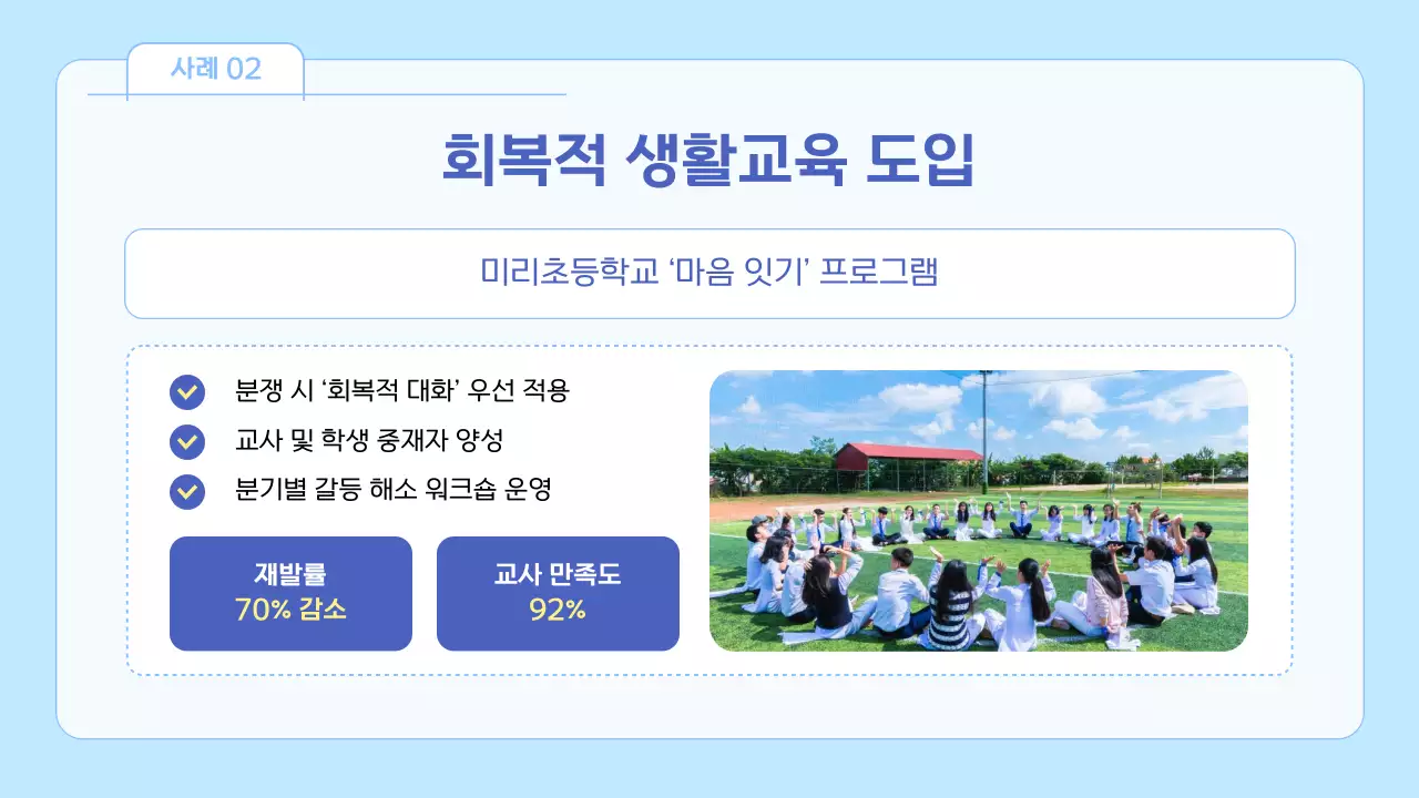 하늘색 깔끔 교육 캠페인