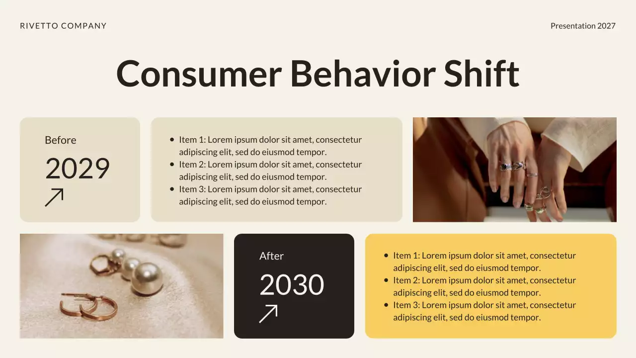 Black and Beige Market Trends Insights Report Presentation