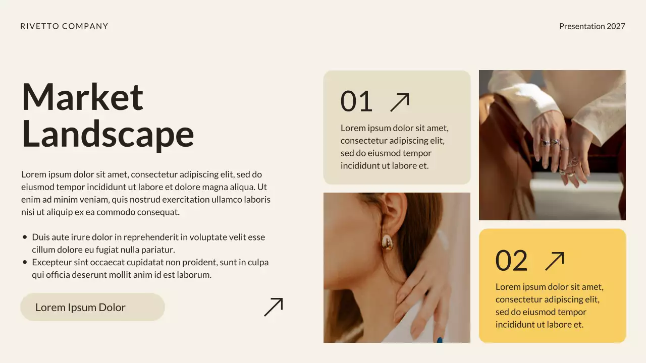 Black and Beige Market Trends Insights Report Presentation