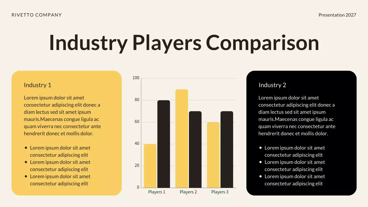 Black and Beige Market Trends Insights Report Presentation