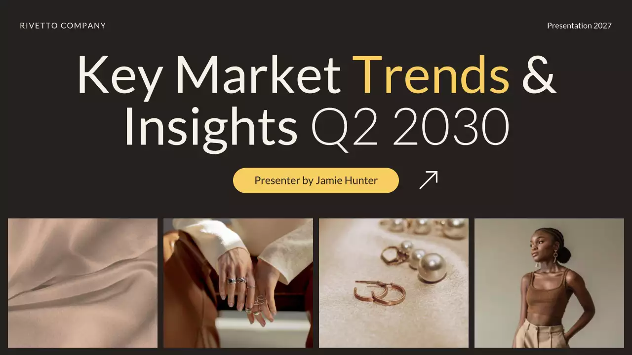 Black and Beige Market Trends Insights Report Presentation
