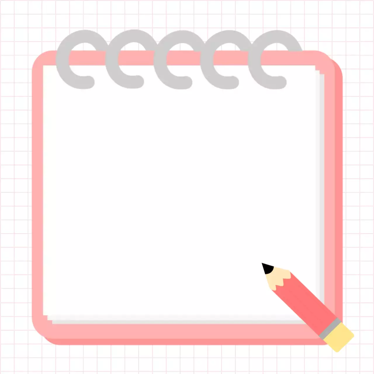 핑크 심플 메모지 문구