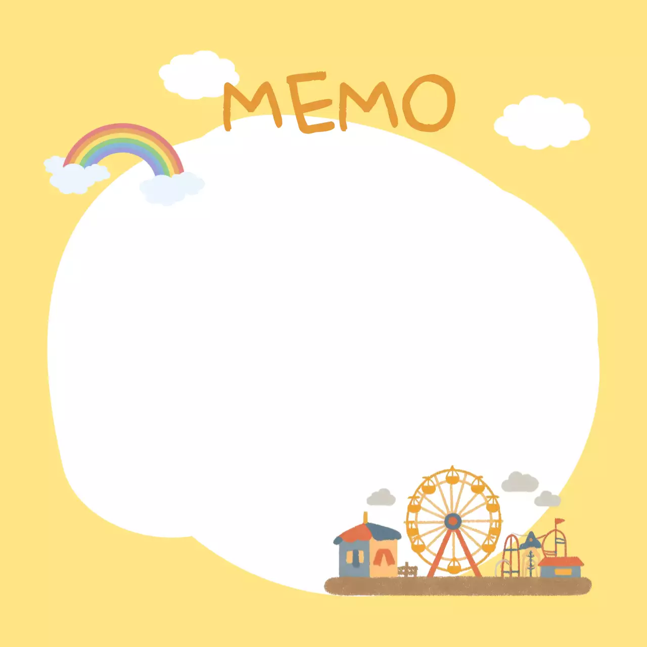 노랑 아기자기한 메모지