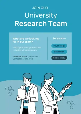 Blue and Fresh University Research Team Web Poster