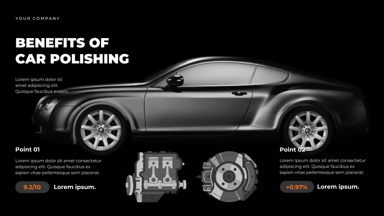 Black Modern Car Maintenance Guide Presentation