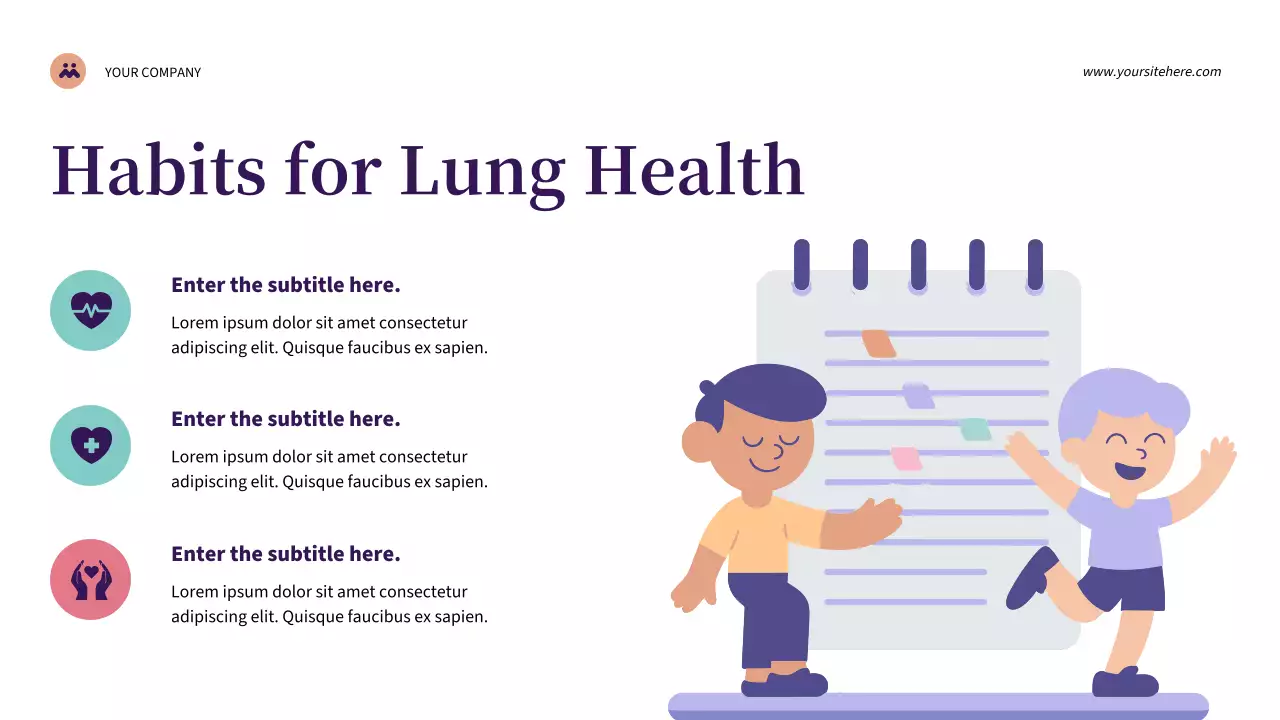 Purple Modern Lung Cancer Awareness Presentation