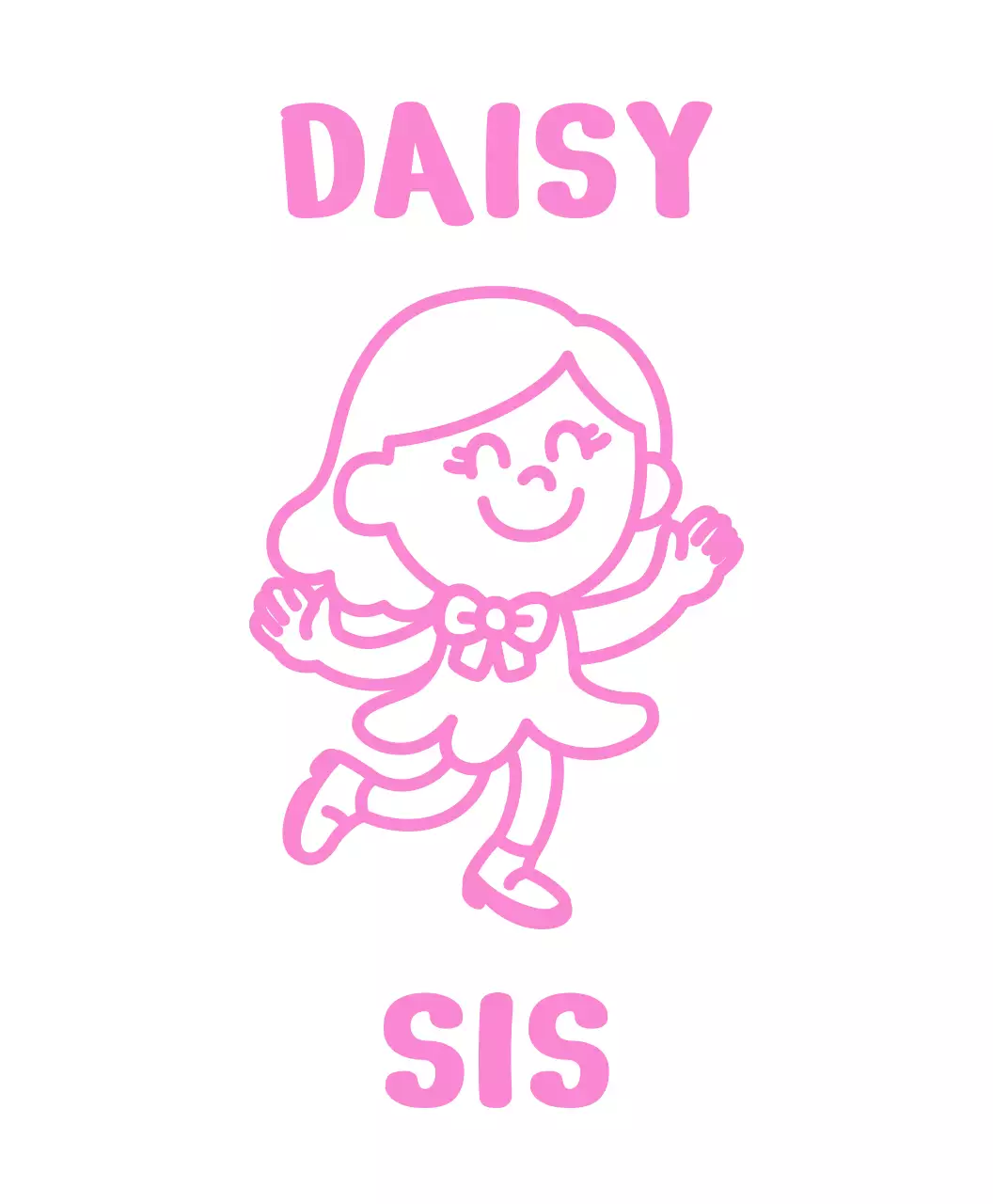 핑크 아기자기한 언니 누나 캐릭터