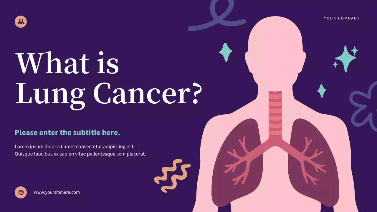 Purple Modern Lung Cancer Awareness Presentation