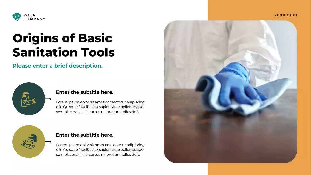 Beige Vintage Sanitation History Lecture Presentation