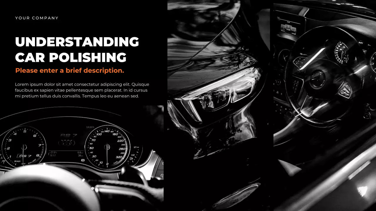 Black Modern Car Maintenance Guide Presentation