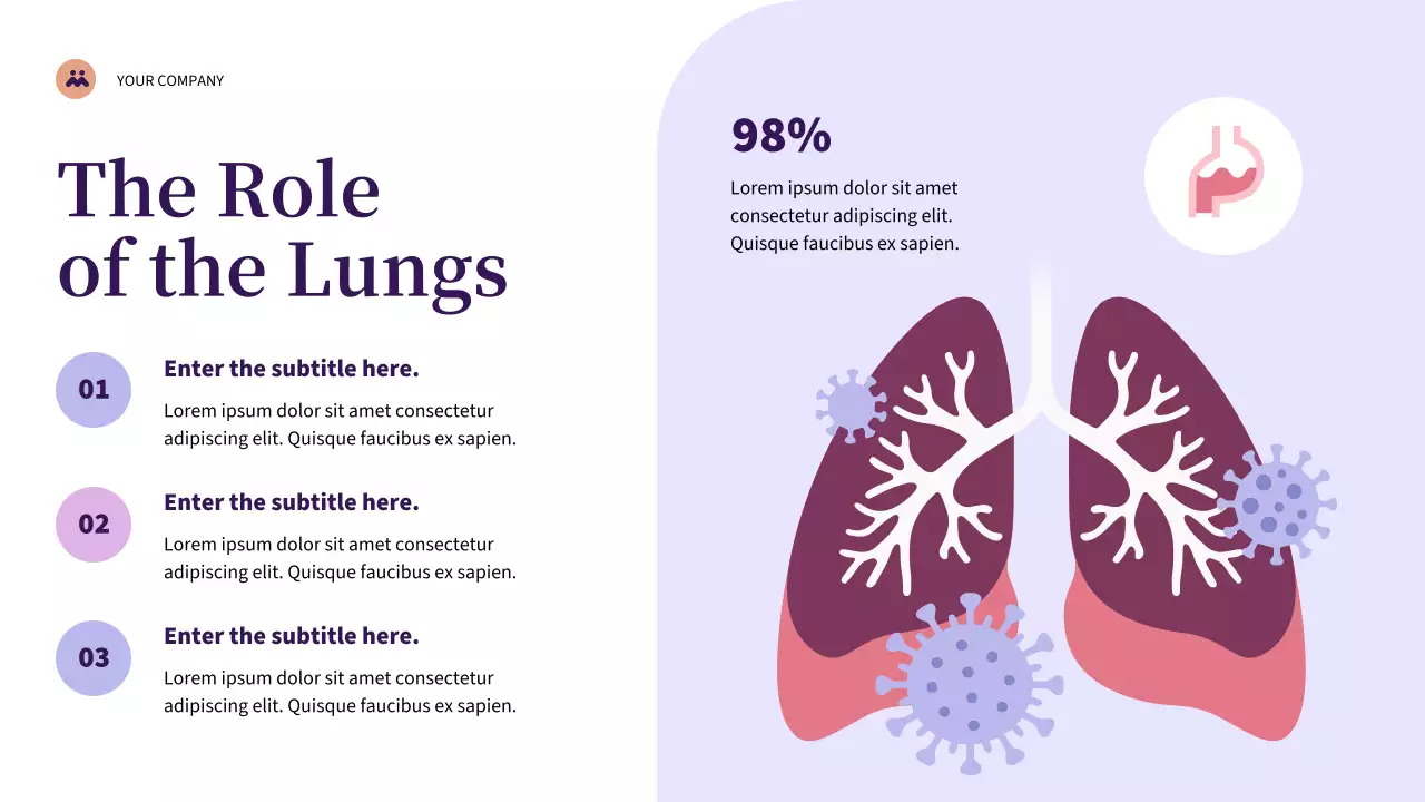 Purple Modern Lung Cancer Awareness Presentation