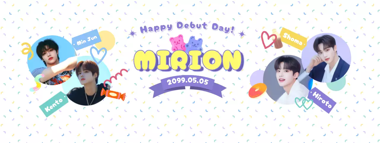 カラフル かわいい アイドル誕生日カフェ