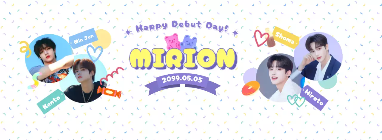 カラフル かわいい アイドル誕生日カフェ