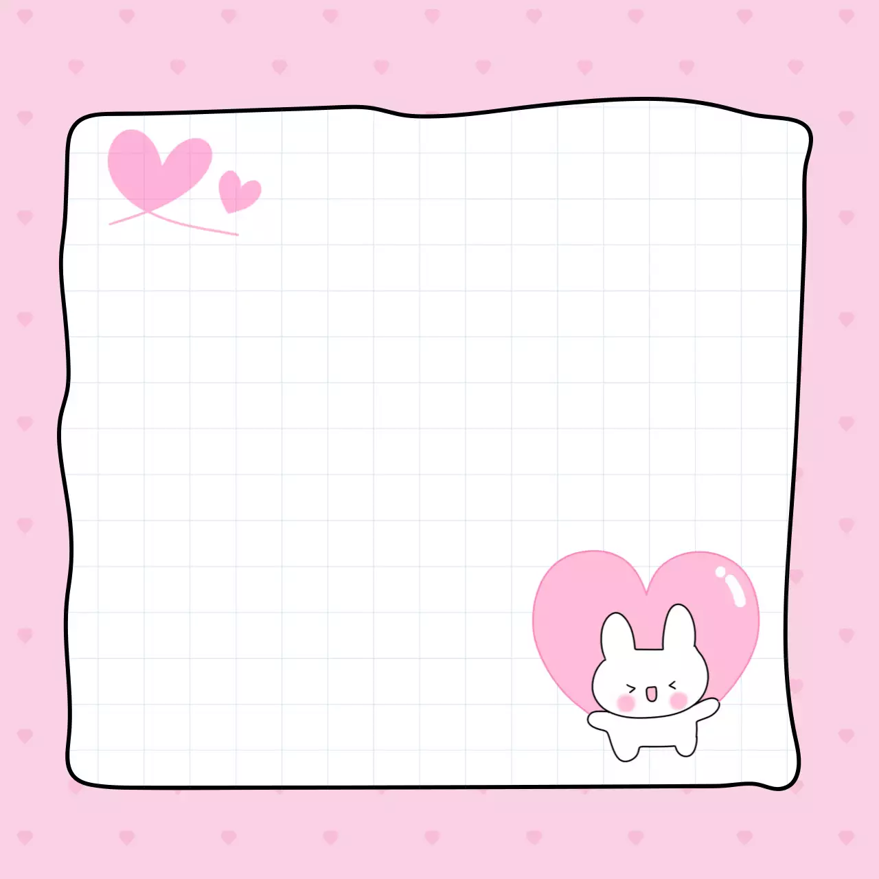 핑크 아기자기한 메모지