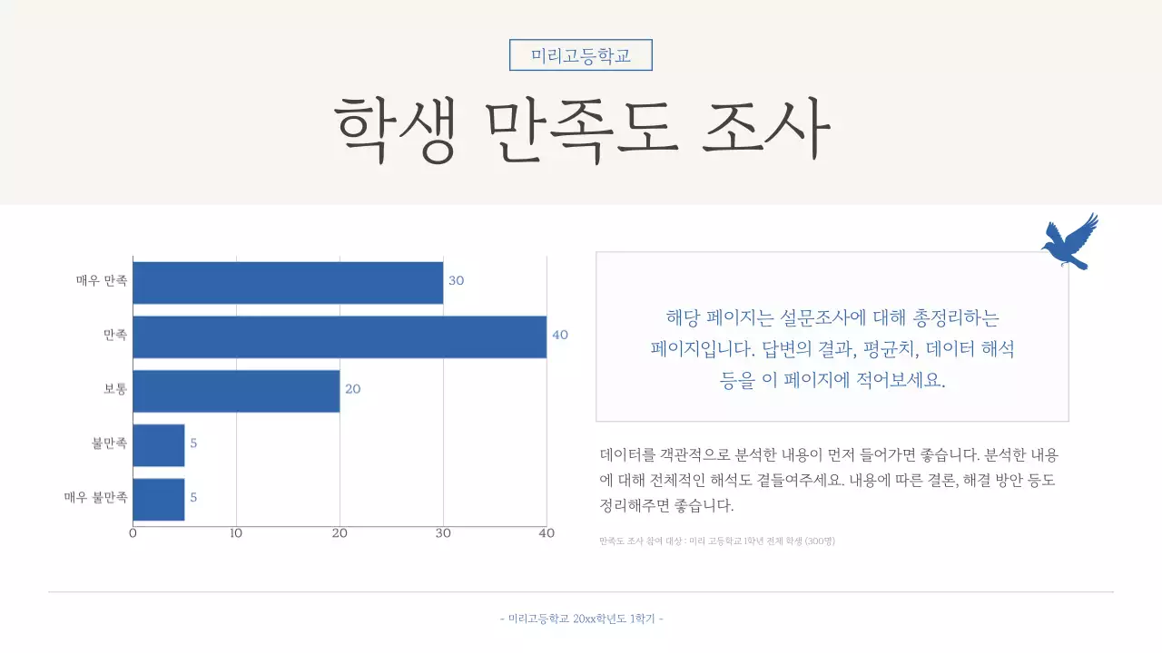 파랑 심플 교육 자료 보고서