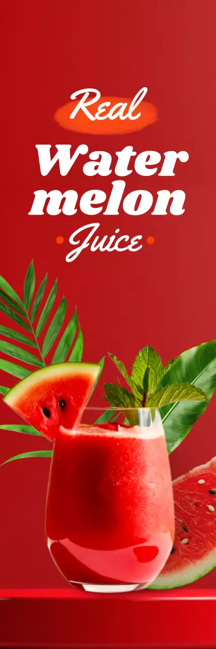 빨강 모던 음료 광고