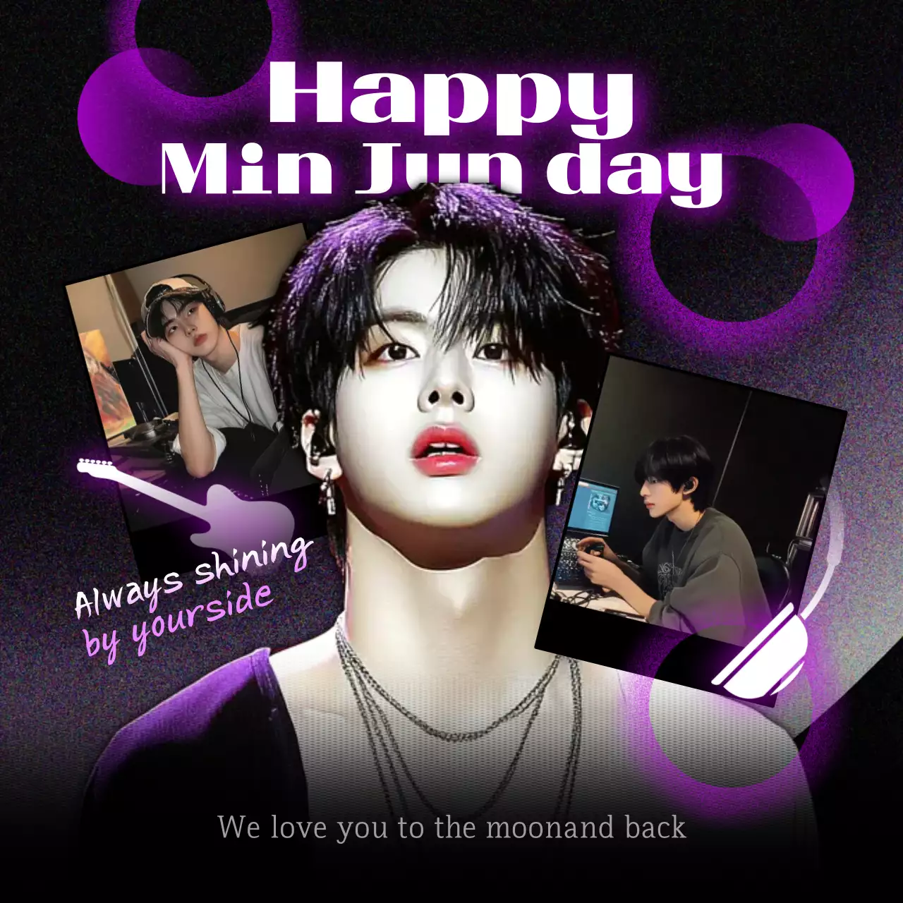 紫 ポップ 誕生日 ポスター ダークセンイル