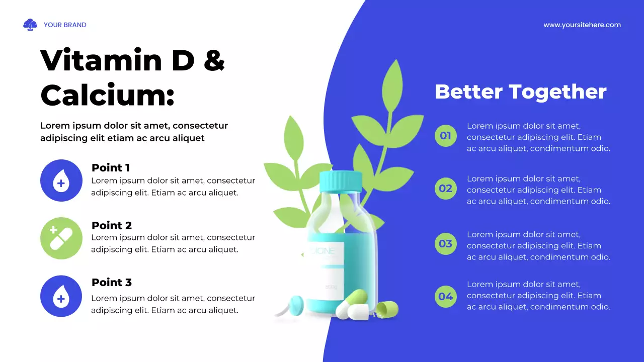 Blue and Green Illustrative Health Awareness Presentation