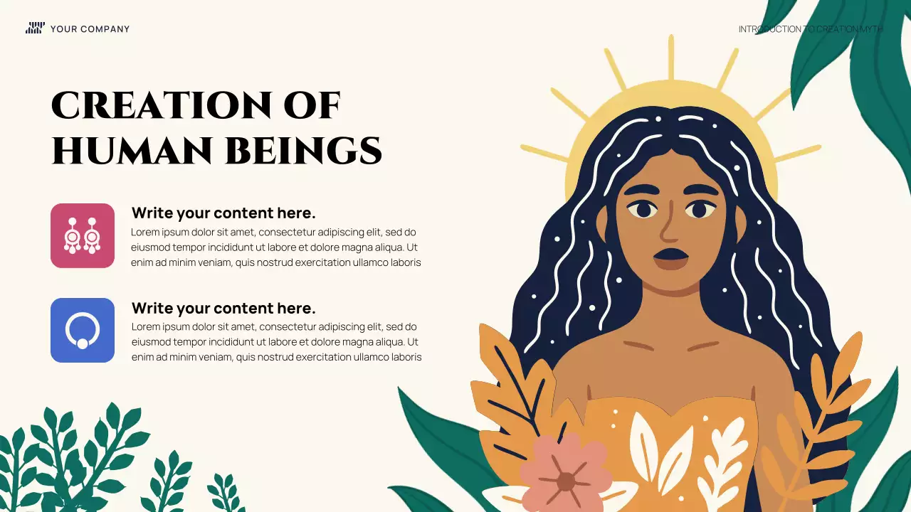 Colorful Illustrative Introduction Creation Myth Presentation