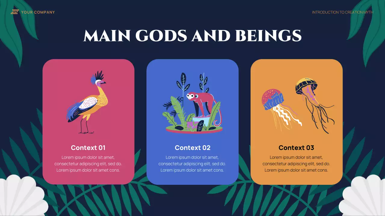 Colorful Illustrative Introduction Creation Myth Presentation