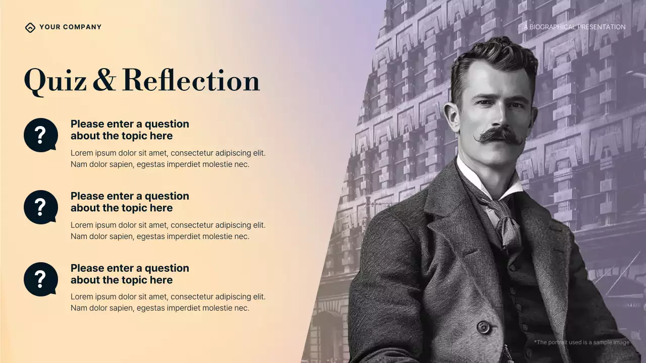 Purple Blue and Cream Gradient William Butler Yeats Biography Presentation